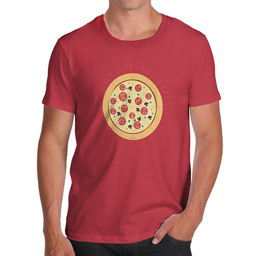 Funny Mens T Shirts Cut My Life Into Pizza Men's T-Shirt X-Large Red