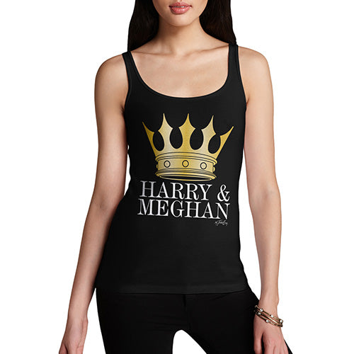 Funny Tank Top Meghan and Harry The Royal Wedding Women's Tank Top Large Black