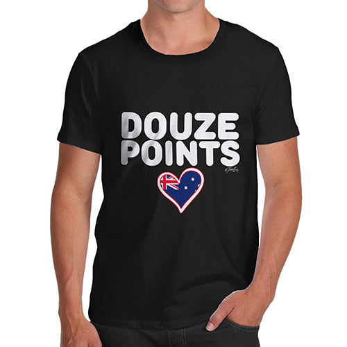 Funny Tshirts For Men Douze Points Australia Men's T-Shirt Medium Black