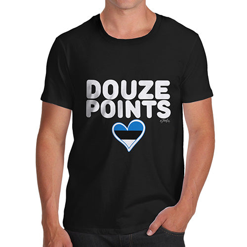 Funny Sarcasm T Shirt Douze Points Estonia Men's T-Shirt X-Large Black