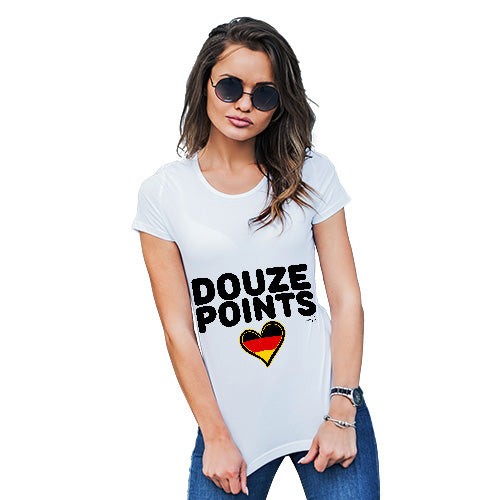 Funny Tshirts Douze Points Germany Women's T-Shirt Medium White