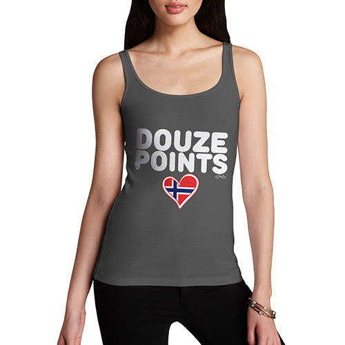 Funny Tank Top For Mum Douze Points Norway Women's Tank Top X-Large Dark Grey
