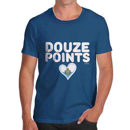 T-Shirt Funny Geek Nerd Hilarious Joke Douze Points San Marino Men's T-Shirt X-Large Royal Blue