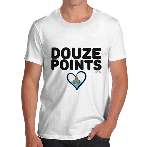 Funny Shirts For Men Douze Points San Marino Men's T-Shirt X-Large White