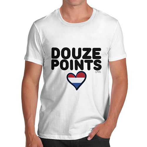 Novelty Gifts For Men Douze Points Serbia and Montenegro Men's T-Shirt X-Large White