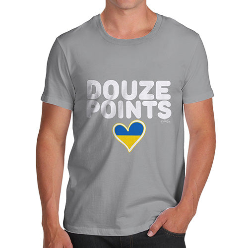 Funny T Shirts Douze Points Ukraine Men's T-Shirt X-Large Light Grey