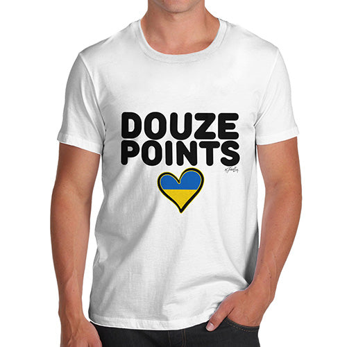 Novelty Gifts For Men Douze Points Ukraine Men's T-Shirt X-Large White