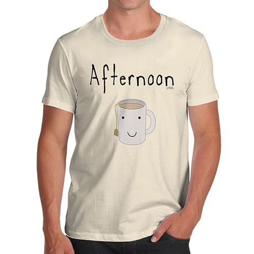 Mens Humor Novelty Graphic Sarcasm Funny T Shirt Afternoon Tea Men's T-Shirt X-Large Natural
