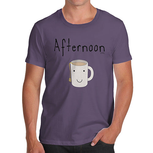 Funny Tshirts For Men Afternoon Tea Men's T-Shirt X-Large Plum