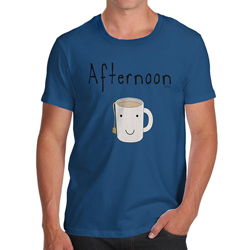 Funny Tshirts For Men Afternoon Tea Men's T-Shirt Medium Royal Blue