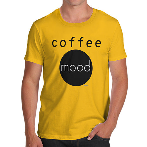 Funny Gifts For Men Coffee Mood Men's T-Shirt Large Yellow