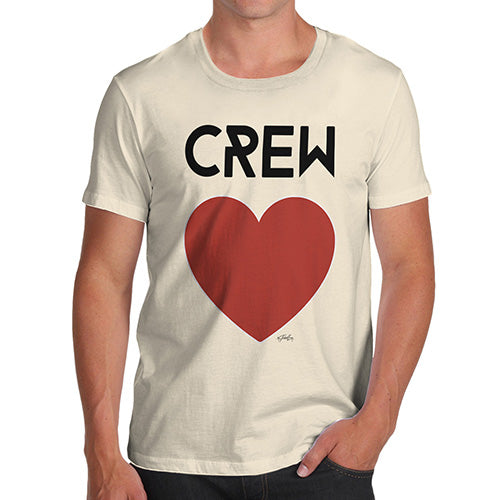 Funny Tee Shirts For Men Crew Love Men's T-Shirt Large Natural