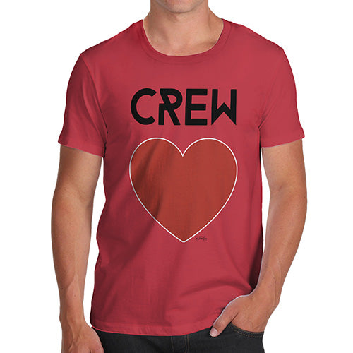 Funny T Shirts For Dad Crew Love Men's T-Shirt Small Red