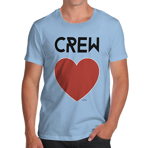 Funny T Shirts For Men Crew Love Men's T-Shirt Small Sky Blue