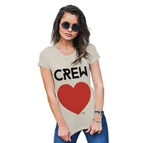 Funny Gifts For Women Crew Love Women's T-Shirt Small Natural