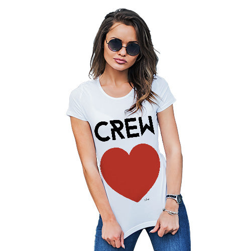 Funny Tee Shirts For Women Crew Love Women's T-Shirt Large White