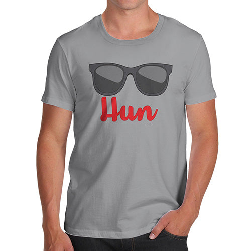 Funny T Shirts For Dad HUN Men's T-Shirt Small Light Grey