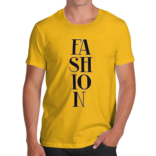 Funny T Shirts For Men Fashion Typography Men's T-Shirt Large Yellow