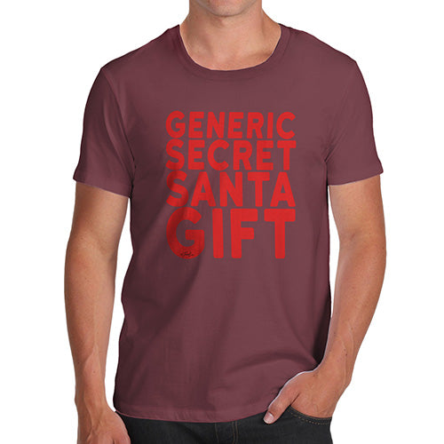 Mens Funny Sarcasm T Shirt Generic Secret Santa Gift Men's T-Shirt Small Burgundy