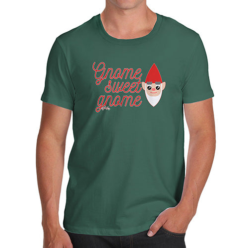 Mens Humor Novelty Graphic Sarcasm Funny T Shirt Gnome Sweet Gnome Men's T-Shirt Large Bottle Green