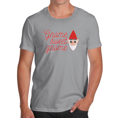 Funny Tshirts For Men Gnome Sweet Gnome Men's T-Shirt X-Large Light Grey
