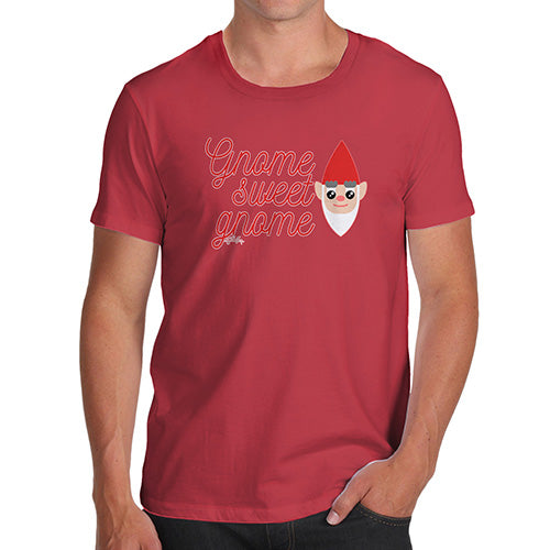 Novelty Tshirts Men Funny Gnome Sweet Gnome Men's T-Shirt Small Red
