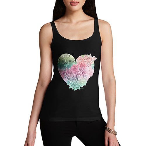 Funny Gifts For Women Happy To Be Me Heart Women's Tank Top X-Large Black