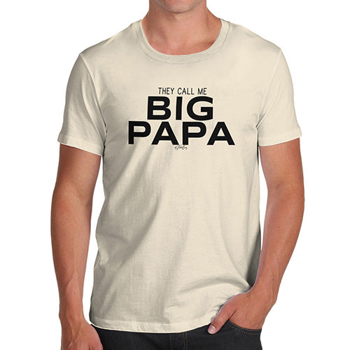 Funny Mens Tshirts Big Papa Men's T-Shirt X-Large Natural