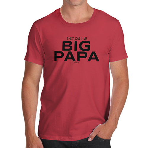 Funny Mens Tshirts Big Papa Men's T-Shirt Medium Red