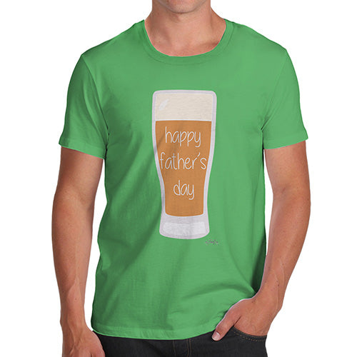 Funny T-Shirts For Guys Happy Father's Day Beer Men's T-Shirt X-Large Green