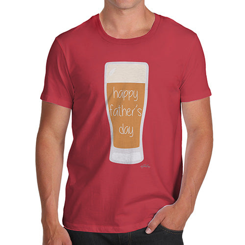 Funny T Shirts For Men Happy Father's Day Beer Men's T-Shirt X-Large Red