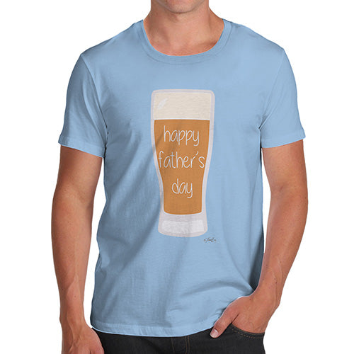 Mens Funny Sarcasm T Shirt Happy Father's Day Beer Men's T-Shirt X-Large Sky Blue