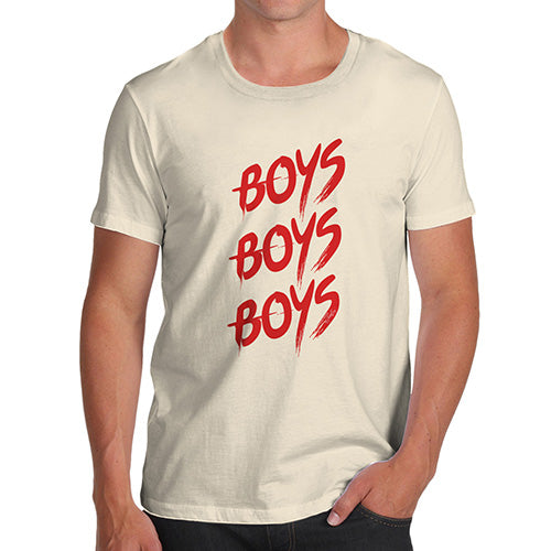 Mens T-Shirt Funny Geek Nerd Hilarious Joke Boys Boys Boys Men's T-Shirt Large Natural