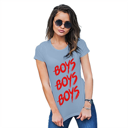 Funny T Shirts For Women Boys Boys Boys Women's T-Shirt Large Sky Blue