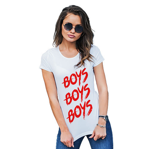 Funny T-Shirts For Women Sarcasm Boys Boys Boys Women's T-Shirt X-Large White