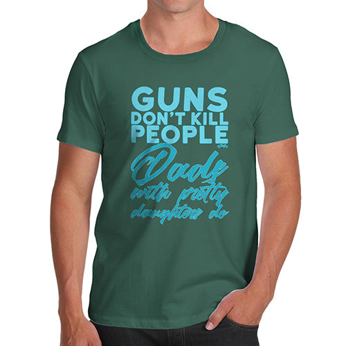 Funny T-Shirts For Guys Guns Don't Kill People Men's T-Shirt Small Bottle Green