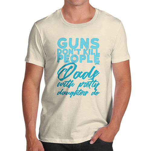 Funny Gifts For Men Guns Don't Kill People Men's T-Shirt Medium Natural