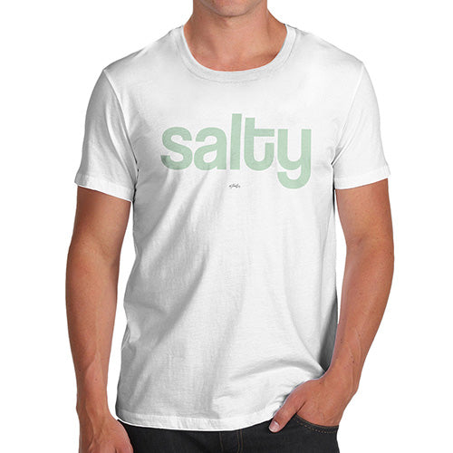 Funny Mens Tshirts Salty Men's T-Shirt Medium White