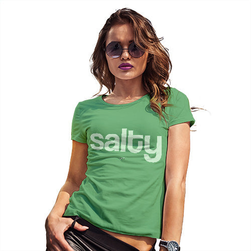 Funny Shirts For Women Salty Women's T-Shirt Medium Green