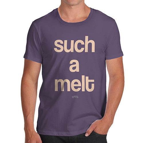 Funny T-Shirts For Men Such A Melt Men's T-Shirt X-Large Plum