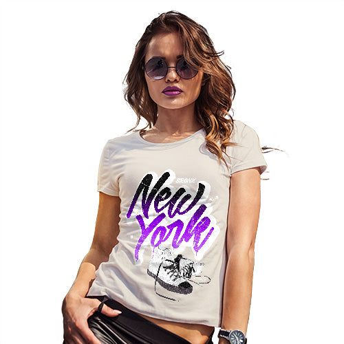 Womens Novelty T Shirt Bronx New York Sneakers Women's T-Shirt Large Natural