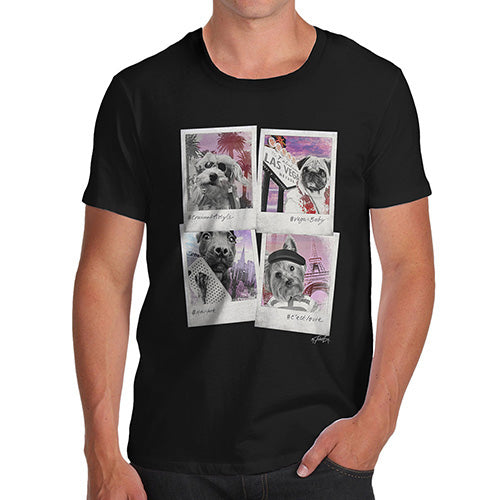 Funny Tshirts For Men Dogs On Holiday Men's T-Shirt Small Black