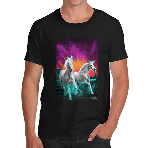 Funny T-Shirts For Guys Virtual Reality Unicorns Men's T-Shirt Medium Black