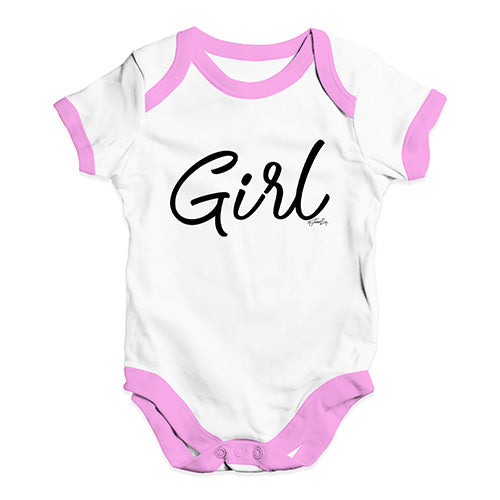 Girl Script Writing Baby Unisex Baby Grow Bodysuit