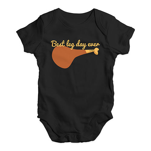 Funny Infant Baby Bodysuit Onesies Best Leg Day Ever Baby Unisex Baby Grow Bodysuit 12 - 18 Months Black
