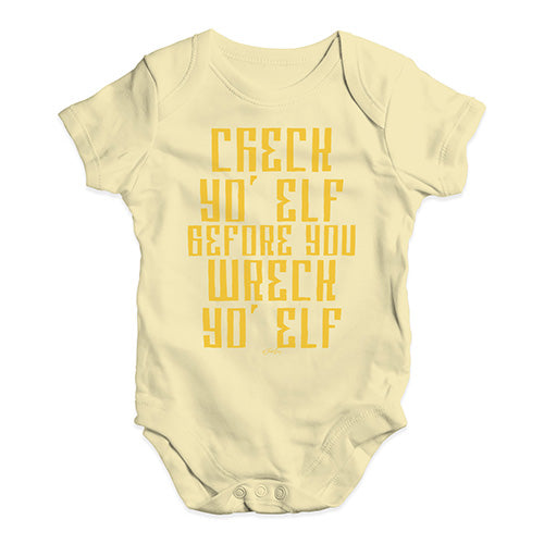 Baby Girl Clothes Check Yo Elf Baby Unisex Baby Grow Bodysuit 18 - 24 Months Lemon