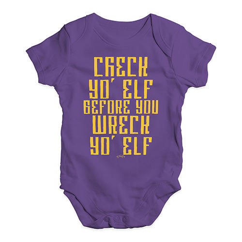 Baby Boy Clothes Check Yo Elf Baby Unisex Baby Grow Bodysuit 18 - 24 Months Plum