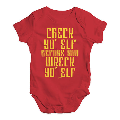 Baby Girl Clothes Check Yo Elf Baby Unisex Baby Grow Bodysuit New Born Red