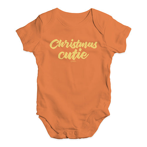 Funny Baby Clothes Christmas Cutie Baby Unisex Baby Grow Bodysuit 6 - 12 Months Orange