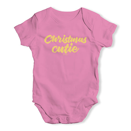 Funny Infant Baby Bodysuit Christmas Cutie Baby Unisex Baby Grow Bodysuit 18 - 24 Months Pink
